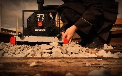 Amazing Train made of LEGO® pulls a 7 ton Train Carriage