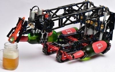 Beer-Bot 3B-4U made of LEGO® powered & controlled by BuWizz